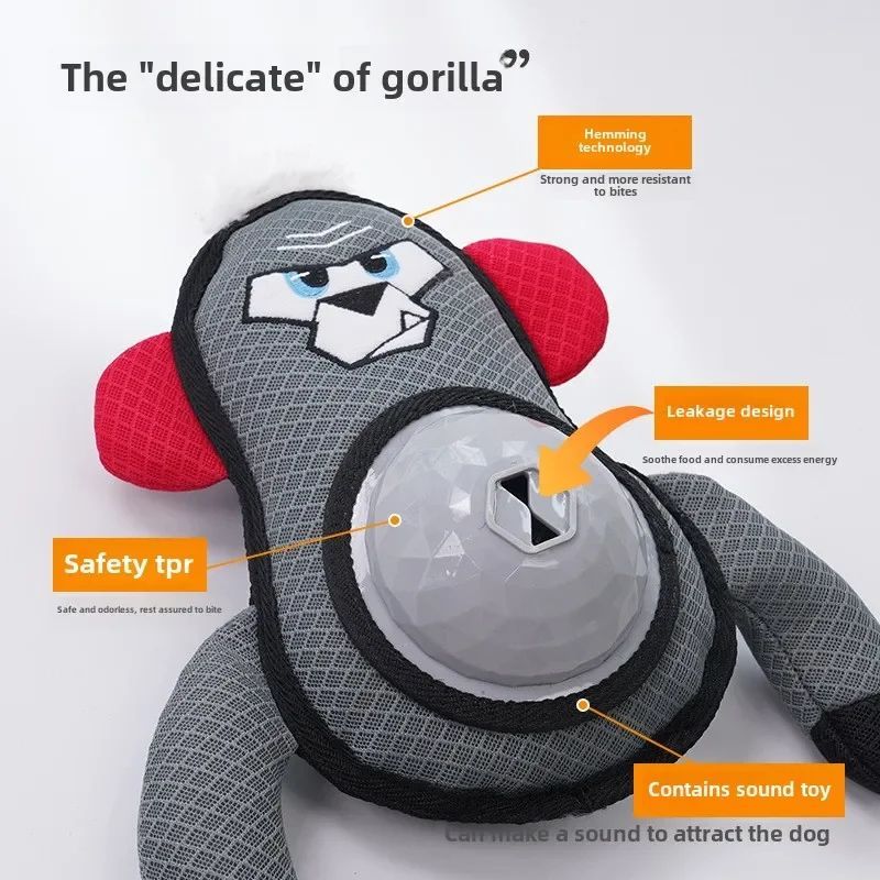 HKM-6668093 Interactive Gorilla Sound Paper Dog Toy - Bite-Resistant Puzzle for Engaging Play