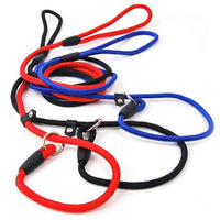 HKM-6668221 Nylon Solid Color Dog Leash - 130 cm Length, Available in Blue, Black, and Red