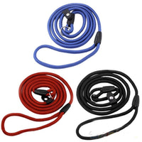 HKM-6668221 Nylon Solid Color Dog Leash - 130 cm Length, Available in Blue, Black, and Red