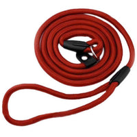 HKM-6668221 Nylon Solid Color Dog Leash - 130 cm Length, Available in Blue, Black, and Red