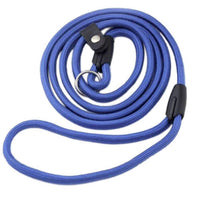 HKM-6668221 Nylon Solid Color Dog Leash - 130 cm Length, Available in Blue, Black, and Red