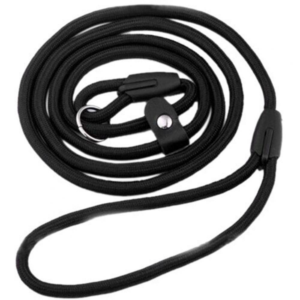 HKM-6668221 Nylon Solid Color Dog Leash - 130 cm Length, Available in Blue, Black, and Red