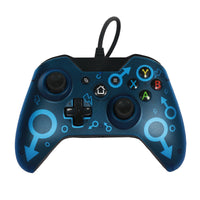HKM-666835 USB Wired Gaming Controller for Xbox One and PC - Comfortable Ergonomics, Adjustable Vibration Feedback, Headset Port