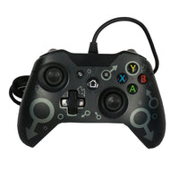 HKM-666835 USB Wired Gaming Controller for Xbox One and PC - Comfortable Ergonomics, Adjustable Vibration Feedback, Headset Port