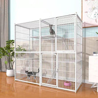 HKM-6668477 Super Large Indoor Cat Cage Villa - Three-Layer Double Layer Cat House with Expansive Free Space