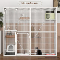 HKM-6668477 Super Large Indoor Cat Cage Villa - Three-Layer Double Layer Cat House with Expansive Free Space