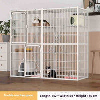 HKM-6668477 Super Large Indoor Cat Cage Villa - Three-Layer Double Layer Cat House with Expansive Free Space
