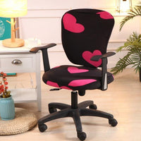 HKM-666899 Computer Office Chair Cover Set - Stretch Cotton Fabric with Retro Patterns for Office and Home Use