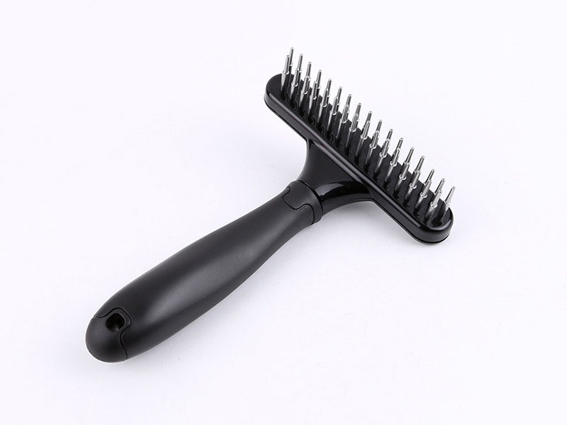 HKM-6670013 Pet Open Knot Comb for Dogs - Stainless Steel Grooming Brush to Remove Knots and Tangles, 16x12cm
