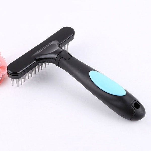 HKM-6670013 Pet Open Knot Comb for Dogs - Stainless Steel Grooming Brush to Remove Knots and Tangles, 16x12cm