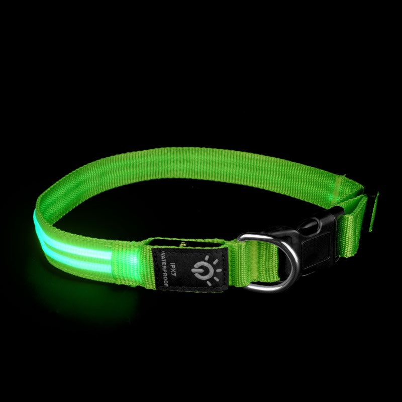 HKM-6670397 Waterproof LED Pet Collar with USB Charging and Long Battery Life - Multiple Color Options