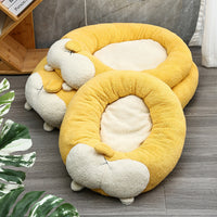 HKM-6671677 Corgi Shaped Soft Pet Bed for Dogs and Cats - Plush Sleeping Mat in Multiple Sizes