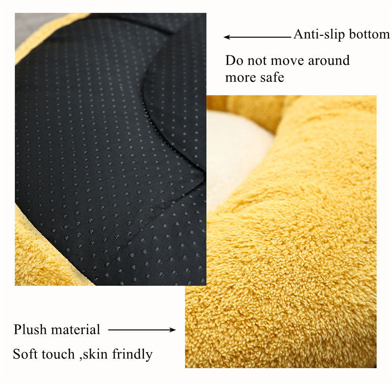 HKM-6671677 Corgi Shaped Soft Pet Bed for Dogs and Cats - Plush Sleeping Mat in Multiple Sizes