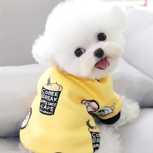 HKM-6672573 Four-Legged Cartoon Home Clothes for Pets - Soft Milk Silk Fabric in Various Colors