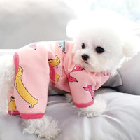 HKM-6672573 Four-Legged Cartoon Home Clothes for Pets - Soft Milk Silk Fabric in Various Colors