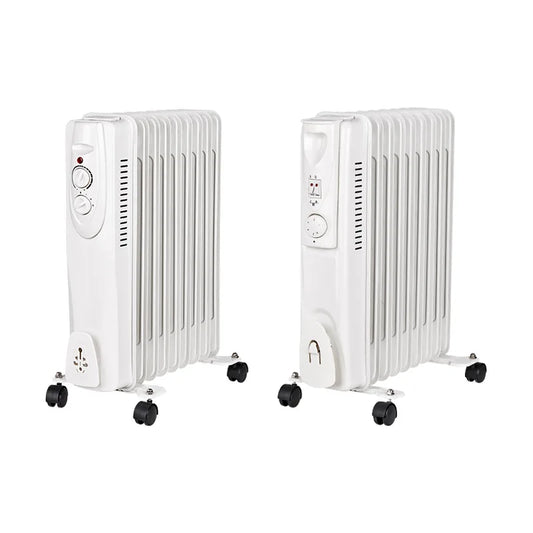 HKM-667283 Oil Filled Radiator Heater with Adjustable Thermostat - 2000W, 2500W Options, Fast Heating for Home and Office Use