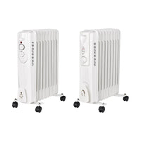 HKM-667283 Oil Filled Radiator Heater with Adjustable Thermostat - 2000W, 2500W Options, Fast Heating for Home and Office Use