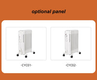 HKM-667283 Oil Filled Radiator Heater with Adjustable Thermostat - 2000W, 2500W Options, Fast Heating for Home and Office Use