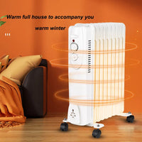 HKM-667283 Oil Filled Radiator Heater with Adjustable Thermostat - 2000W, 2500W Options, Fast Heating for Home and Office Use