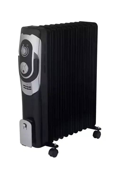 HKM-667283 Oil Filled Radiator Heater with Adjustable Thermostat - 2000W, 2500W Options, Fast Heating for Home and Office Use