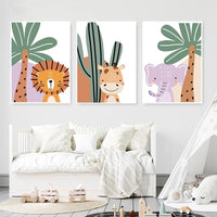 HKM-667347 Modern Canvas Decorative Painting for Living Room – Frameless Design with White Edge