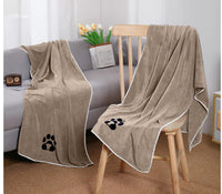 HKM-6673853 Ultra-Fine Fiber Quick-Drying Pet Towel for Dogs - Brown