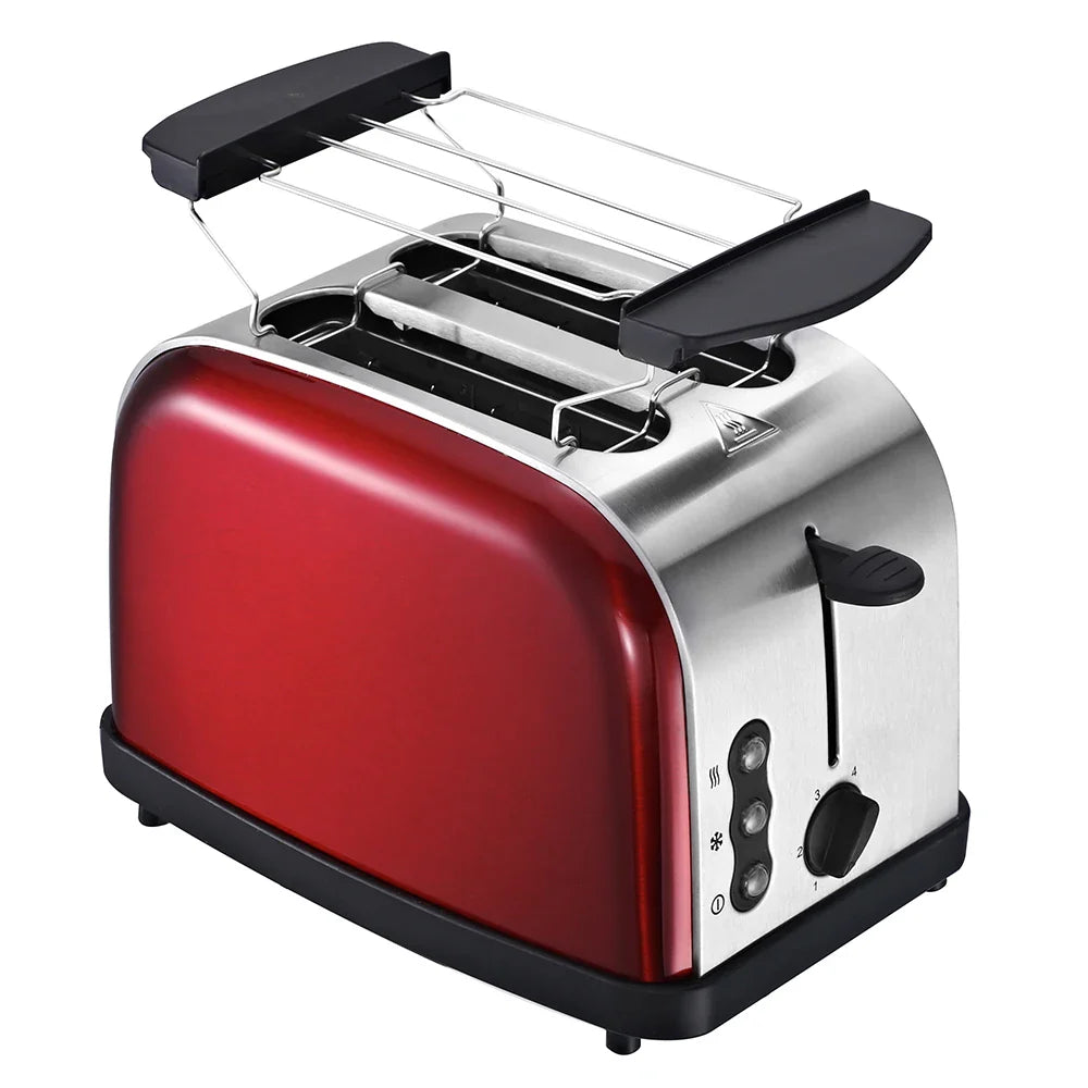 HKM-667411 Stainless Steel 2-Slice Electric Sandwich Toaster with Smart Features