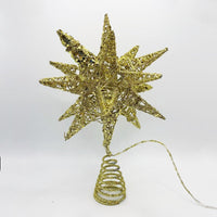 HKM-667475 Silver & Gold Explosion Star Bead Necklace Decorative Lighting for Christmas Trees
