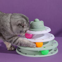 HKM-6675005 Interactive Cat Self-Hi Track Amusement Plate Educational Toy - Various Colors Available