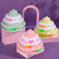 HKM-6675005 Interactive Cat Self-Hi Track Amusement Plate Educational Toy - Various Colors Available