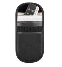 HKM-667539 Faraday Cage Key Signal Blocker Bag for Phones and RFID Protection, Black Microfiber, 13.5x9.5CM