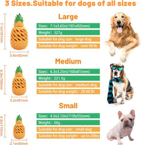 HKM-6675645 Durable Pineapple Dog Chew Toy for Aggressive Chewers - Safe Natural Rubber Teething Toy