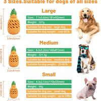 HKM-6675645 Durable Pineapple Dog Chew Toy for Aggressive Chewers - Safe Natural Rubber Teething Toy