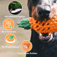 HKM-6675645 Durable Pineapple Dog Chew Toy for Aggressive Chewers - Safe Natural Rubber Teething Toy