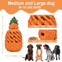 HKM-6675645 Durable Pineapple Dog Chew Toy for Aggressive Chewers - Safe Natural Rubber Teething Toy