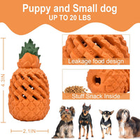 HKM-6675645 Durable Pineapple Dog Chew Toy for Aggressive Chewers - Safe Natural Rubber Teething Toy