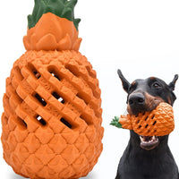 HKM-6675645 Durable Pineapple Dog Chew Toy for Aggressive Chewers - Safe Natural Rubber Teething Toy