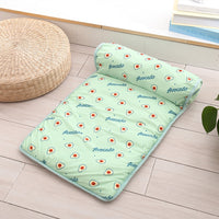 HKM-6676029 Cooling Ice Silk Pet Mat with Pillow - Breathable Outdoor Cat Bed, Washable & Portable for Travel