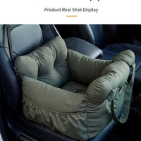 HKM-6676413 Pet Car Safety Seat Bed for Dogs and Cats – Multifunctional Driving Companion in Green