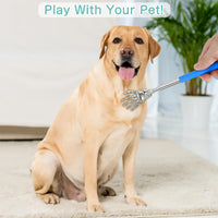 HKM-6677437 Retractable Cat Teaser Wand with Grooming Comb for Interactive Play and Bonding