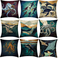 HKM-667795 Geometric Abstract Polyester Sofa Pillow Case - Nordic Style 45x45cm