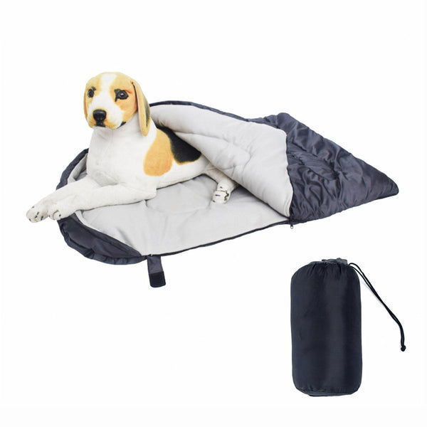 HKM-6678205 Cozy Polyester Dog Sleeping Bag in Orange, Wine Red, and Light Gray