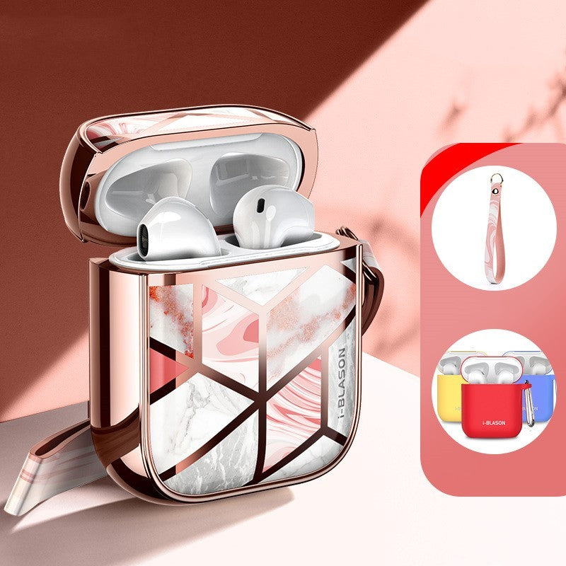 HKM-667859 AirPods Protective Case Compatible with AirPods 1/2 - TPU, Washable, Anti-Drop Design with Strap