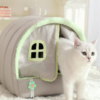 HKM-6678973 Cozy Closed Cat Nest for Indoor Comfort - Available in Two Sizes