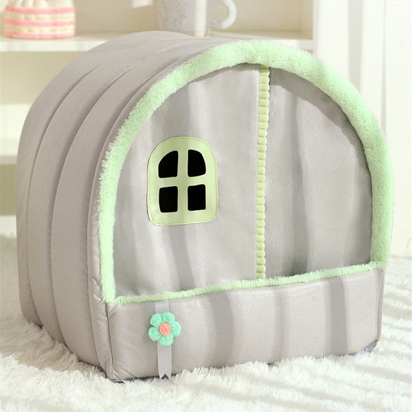HKM-6678973 Cozy Closed Cat Nest for Indoor Comfort - Available in Two Sizes