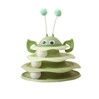 HKM-6679229 Interactive Cat Toy Tower with Rotating Bees and 3-Layer Trackballs for Kittens and Adult Cats