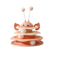 HKM-6679229 Interactive Cat Toy Tower with Rotating Bees and 3-Layer Trackballs for Kittens and Adult Cats
