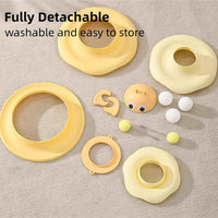 HKM-6679229 Interactive Cat Toy Tower with Rotating Bees and 3-Layer Trackballs for Kittens and Adult Cats