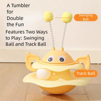 HKM-6679229 Interactive Cat Toy Tower with Rotating Bees and 3-Layer Trackballs for Kittens and Adult Cats