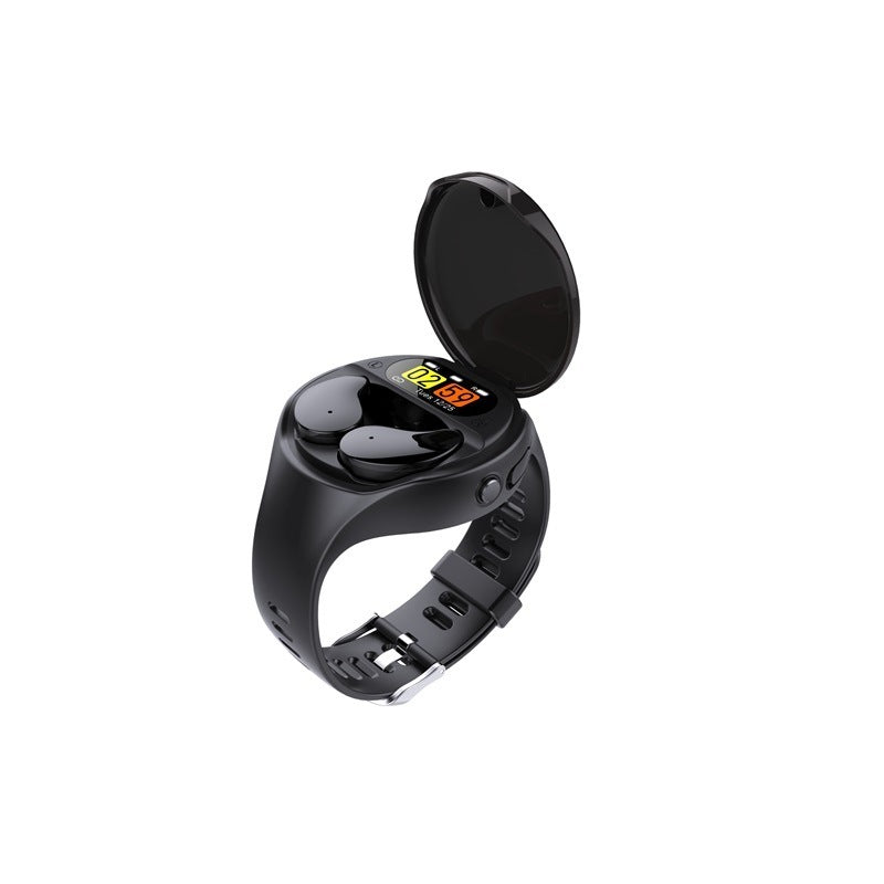 HKM-667987 Detachable Heart Rate Monitor Smart Pedometer with TWS Earbuds and Bracelet Combo